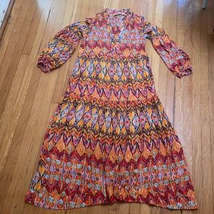 Anthropologie printed maxi dress